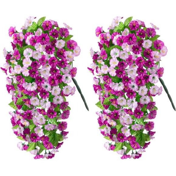 Artificial Fake Hanging Flowers Plants for Outdoor Spring Summer Decoration - Picture 2 of 7